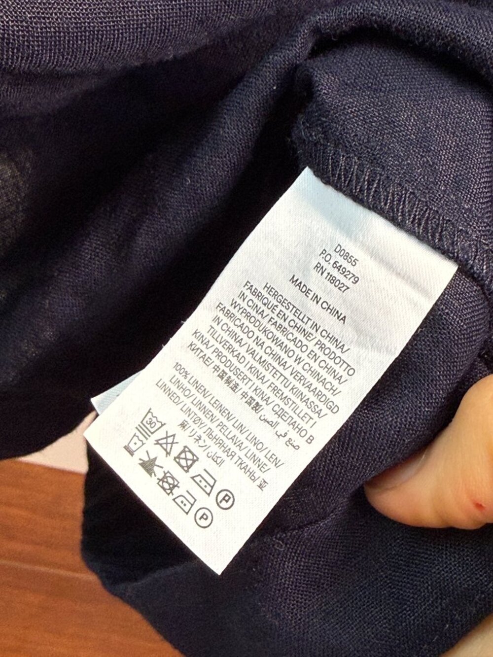 Boden Sophia Linen Tiered Shift Dress in Navy Women's Size 8R - Picture 7 of 9